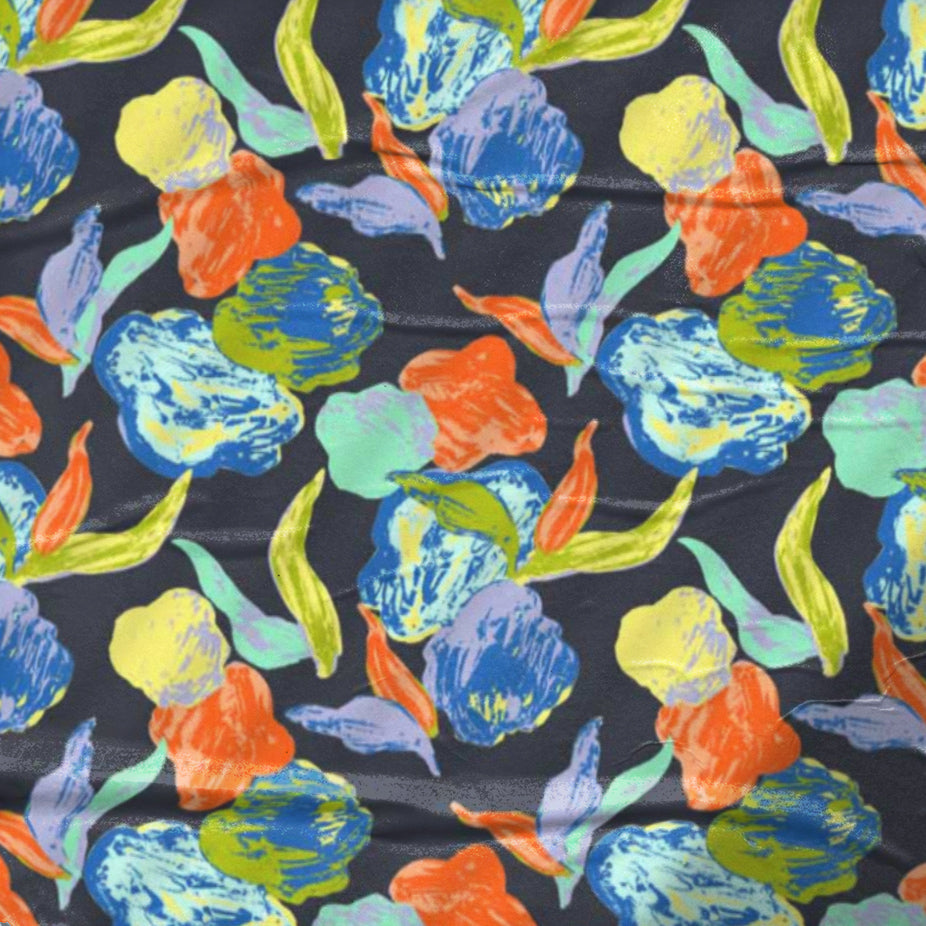 Indulge in the bold allure of Bloom Impressions, a captivating design that highlights the grandeur of flower-shaped marks in a visually striking composition.