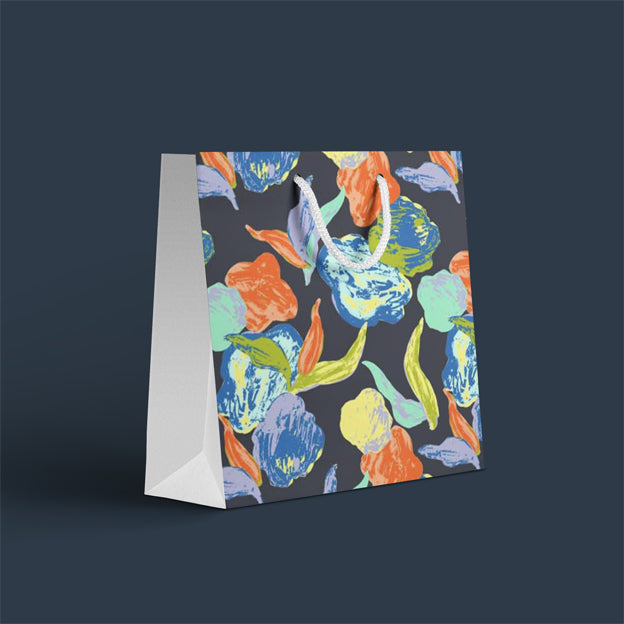 Indulge in the bold allure of Bloom Impressions, a captivating design that highlights the grandeur of flower-shaped marks in a visually striking composition.