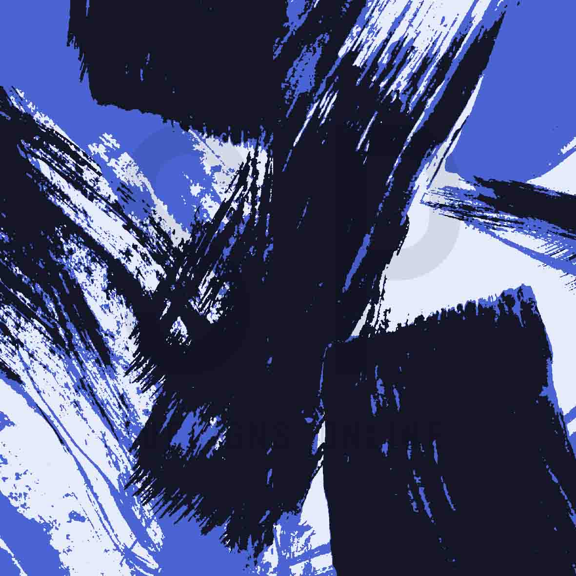 This pattern features expressive blue brushstrokes, creating a peaceful and visually pleasing aesthetic. Perfect for infusing a sense of calm into your creative projects or adding a touch of modern sophistication to your interior decor.