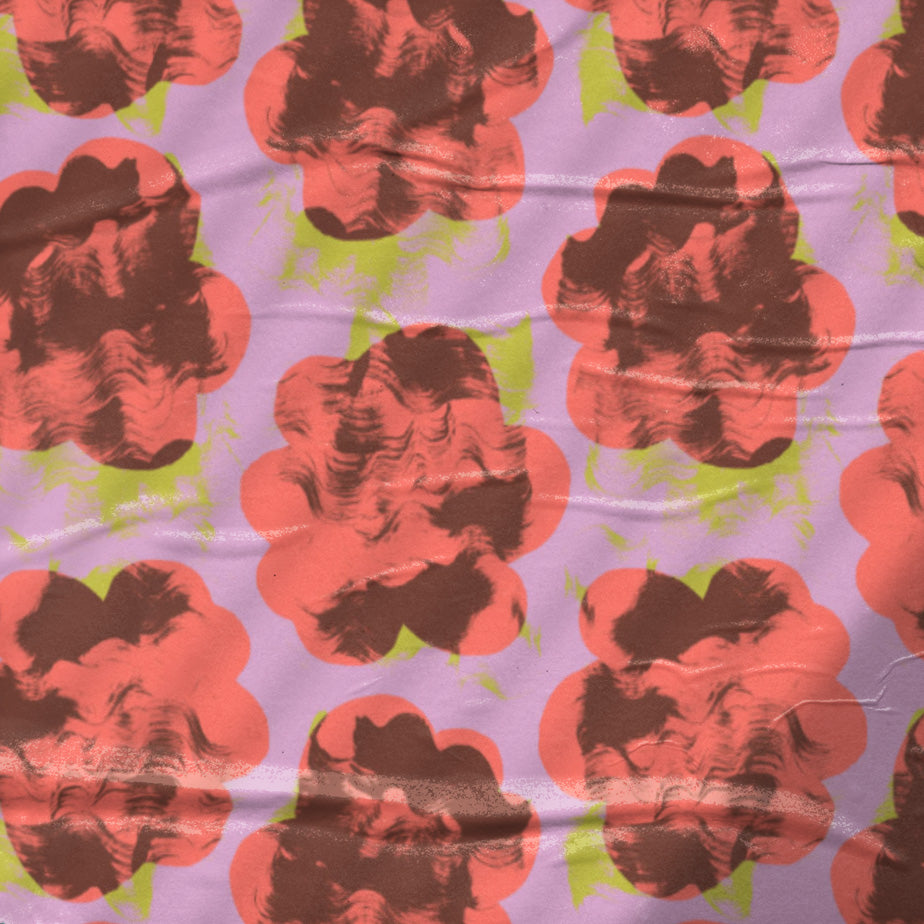 This pattern features whimsical floral elements in shades of pink, creating a visually pleasing and heartwarming aesthetic. Perfect for infusing a touch of cuteness and floral elegance into your creative projects or adding a charming accent to your interior decor.