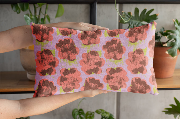 This pattern features whimsical floral elements in shades of pink, creating a visually pleasing and heartwarming aesthetic. Perfect for infusing a touch of cuteness and floral elegance into your creative projects or adding a charming accent to your interior decor.