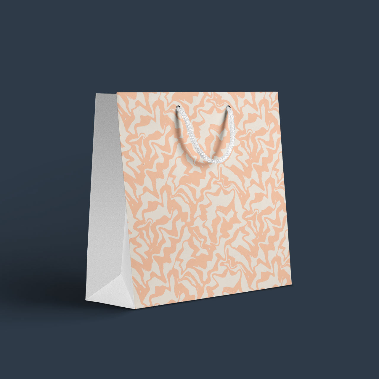 Peach Fuzz Zebra Vibes, an abstract animalskin surface design that merges the softness of peach fuzz with the boldness of zebra patterns. This pattern combines warm peach tones with the iconic black and white stripes, creating a visually dynamic and sophisticated composition