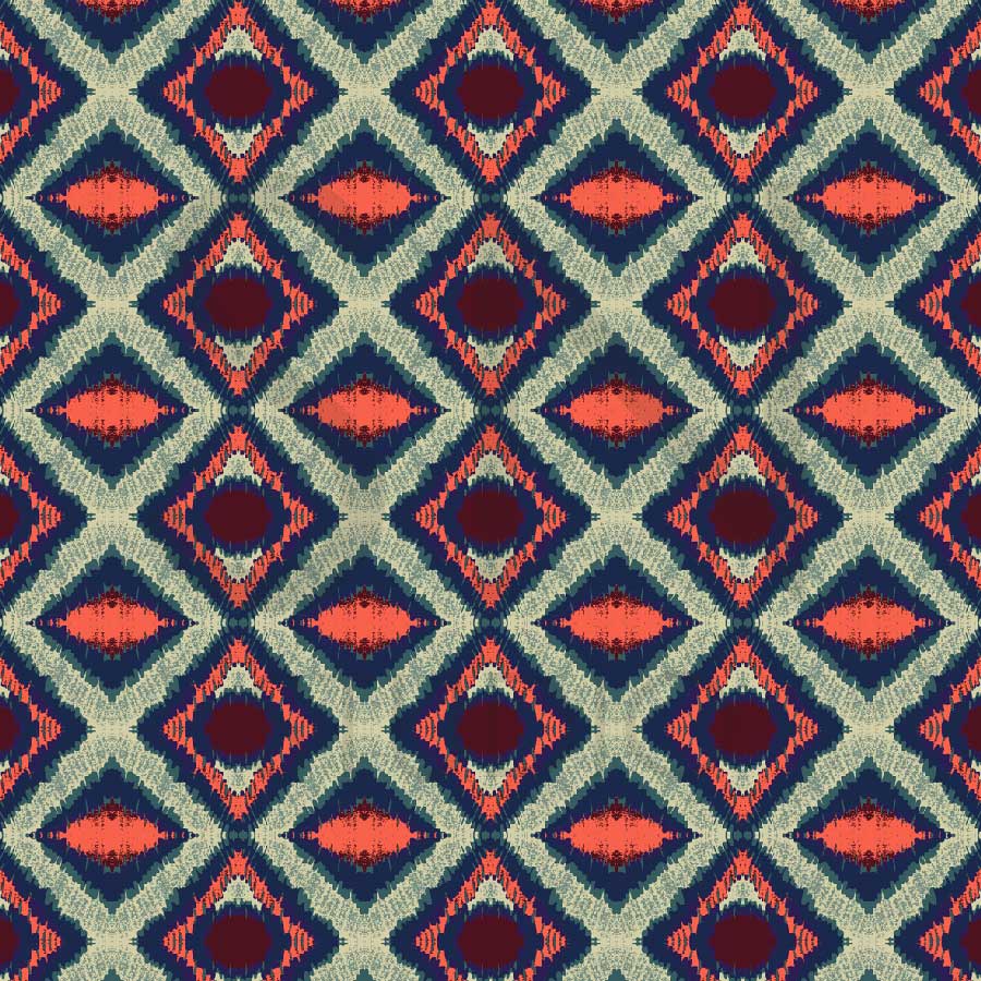 Whether as a focal point or a complementary accent, Green-Blue-Red Ikat brings a touch of exotic sophistication and artistic depth to any space, transforming it into a colorful and stylish haven.