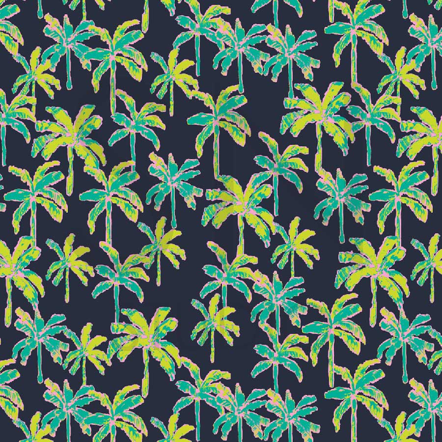 The tropical palette brings a sense of adventure and calm, evoking serene paradises.