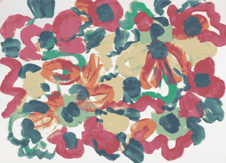 Abstract funky floral surface